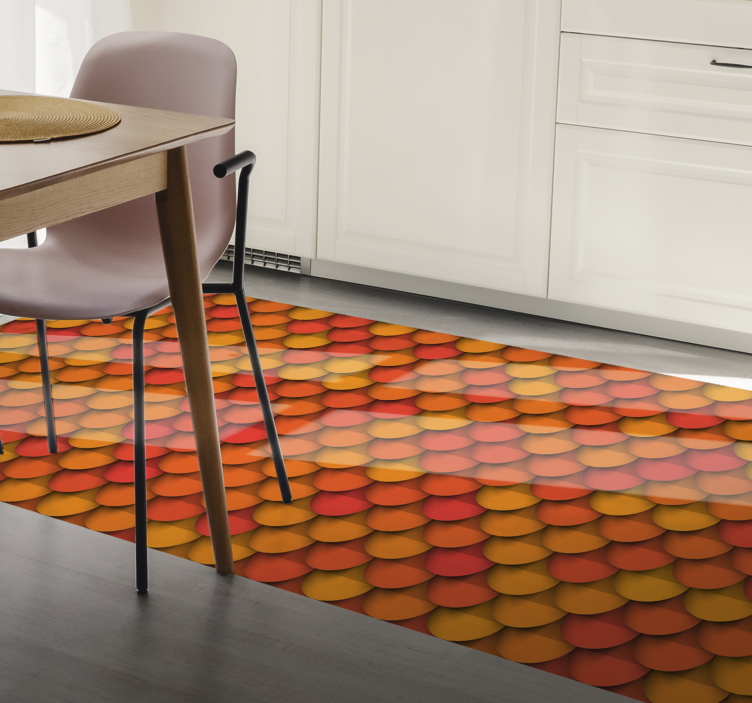 Autumn Scales Pattern textured vinyl rug - TenStickers