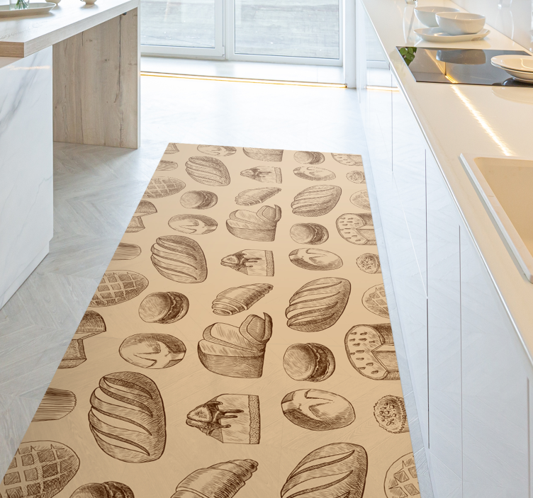 Baked Goods Elegance stone effect vinyl rug - TenStickers
