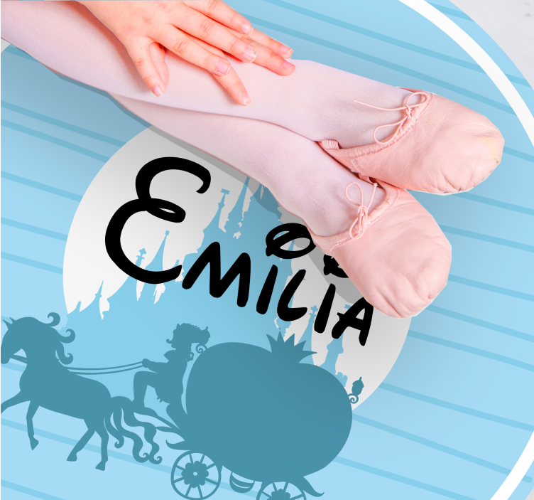 Ballet Carriage Theme custom vinyl rug - TenStickers