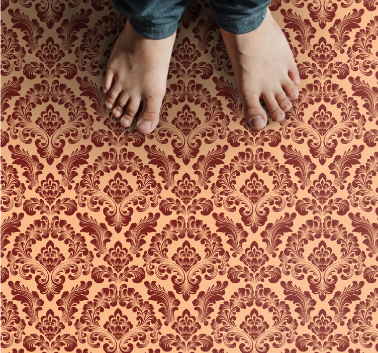Baroque Pattern Elegance vintage vinyl rug - TenStickers