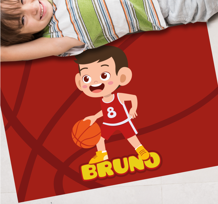 Basketball Character custom vinyl rug - TenStickers