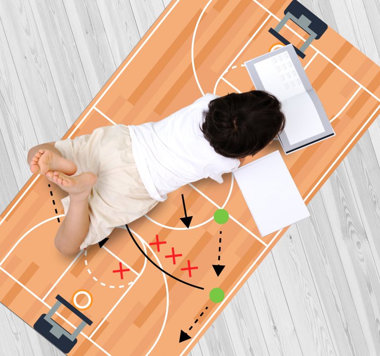 Basketball Court road vinyl rug - TenStickers