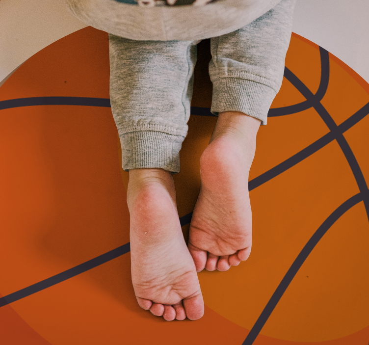 Basketball Pattern kids vinyl rug - TenStickers