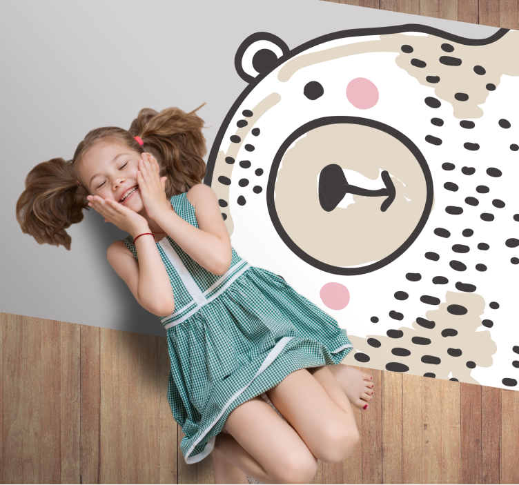 Bear Face Shape kids rug - TenStickers