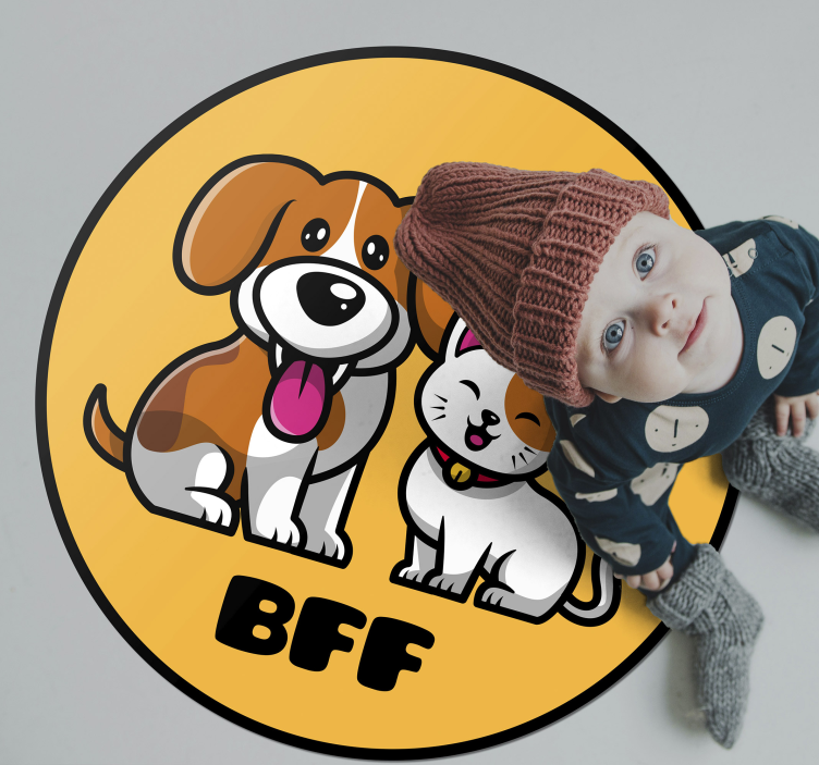 Bff Animal Companions nursery vinyl rug - TenStickers