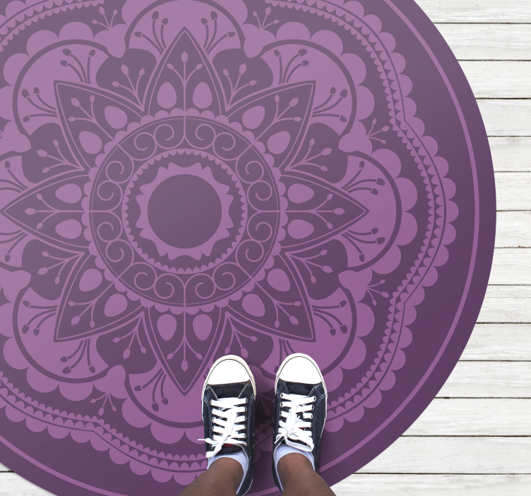 Big mandala in the middle  mandala vinyl rug - TenStickers