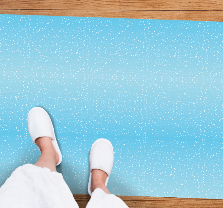 Azure shimmer veil blue vinyl rug - TenStickers