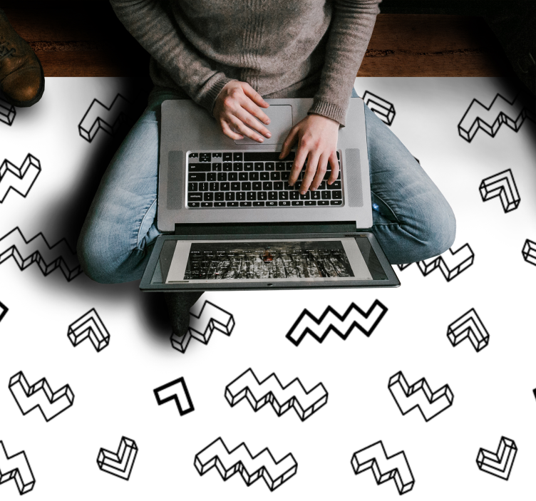 Bold Angular Patterns kids vinyl rug - TenStickers