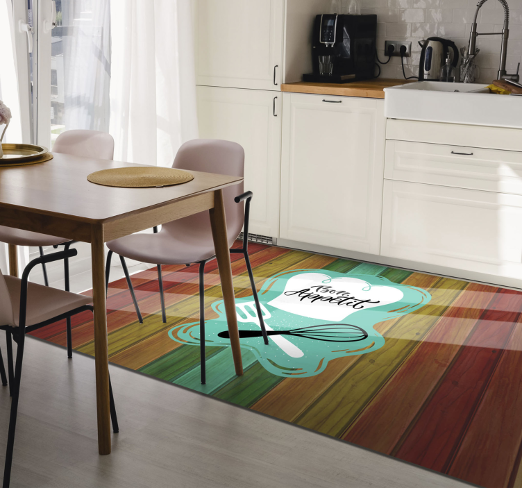 Bon Appetit Emblem custom rug - TenStickers