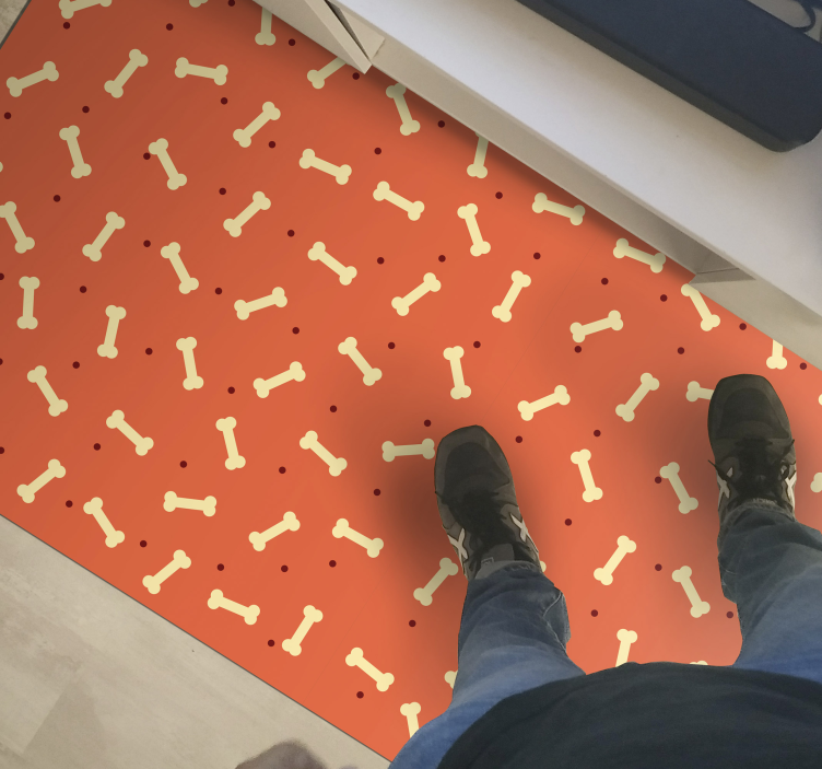 Bone Motif entrance hall vinyl rug - TenStickers