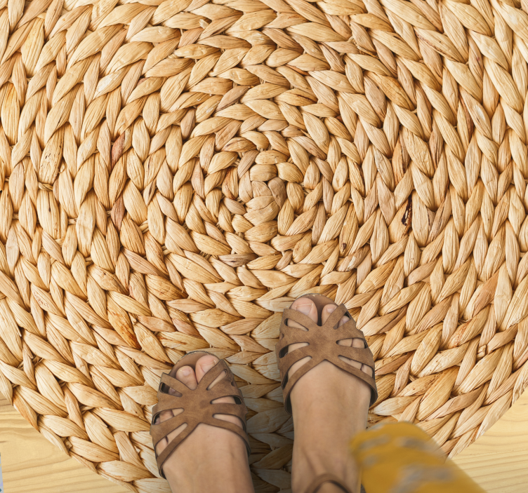 Braided Pattern textured vinyl rug - TenStickers