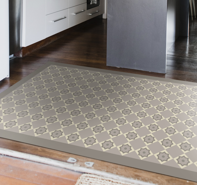 Cement beige tiles  tile carpet - TenStickers