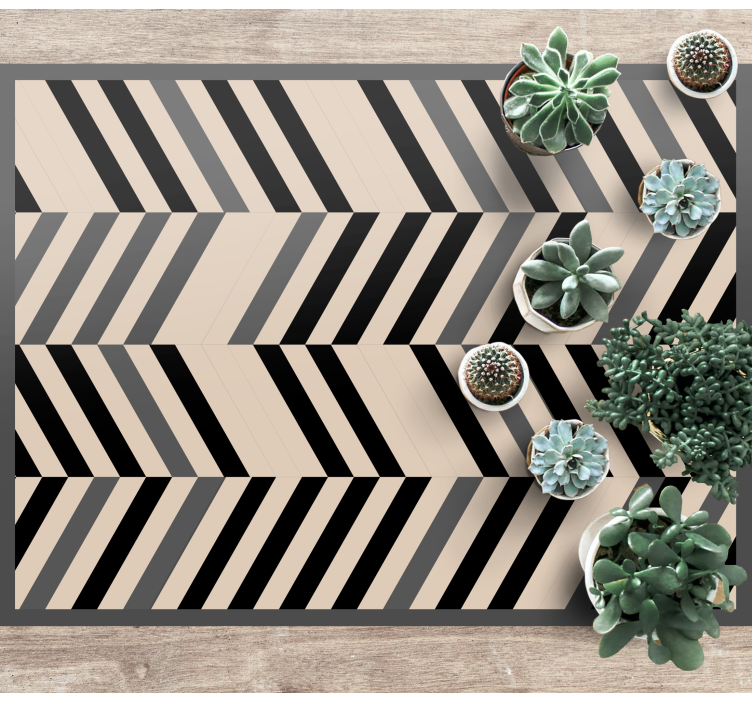 Chevron pattern charm modern vinyl rug - TenStickers