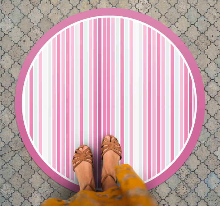 Chic striped style striped vinyl rug - TenStickers