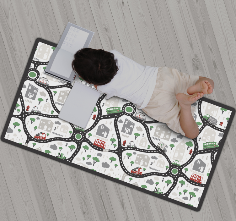 City Play Roads road vinyl rug - TenStickers