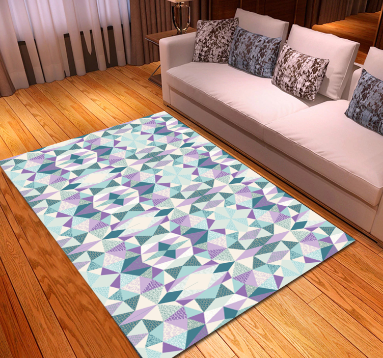 Colorful Geometry geometric vinyl rug - TenStickers