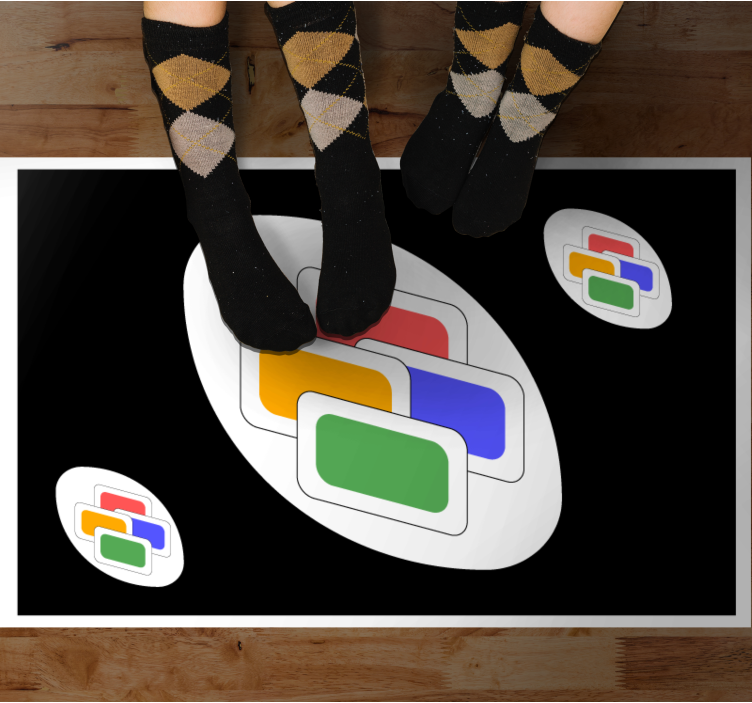 Black classic card game vinyl rug - TenStickers