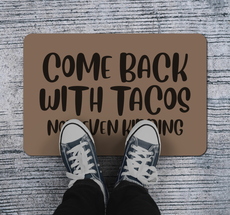 Come Back Tacos custom rug - TenStickers