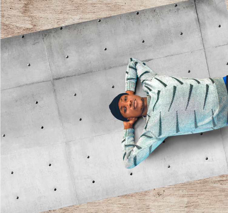 Concrete grey texture stone effect vinyl rug - TenStickers