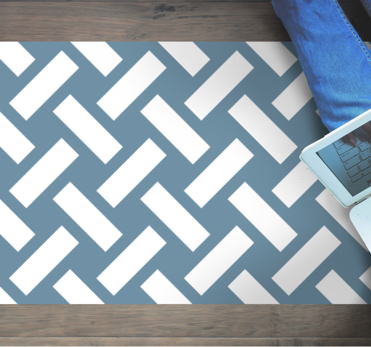 Contrasting Chevron geometric rug - TenStickers