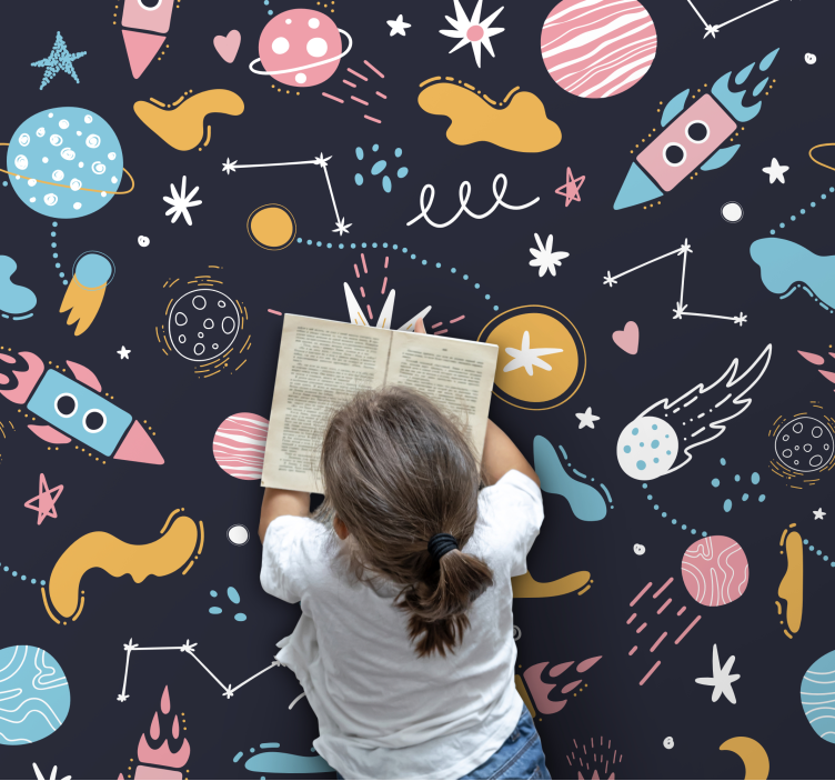 Cosmic Space Adventure playroom carpet - TenStickers