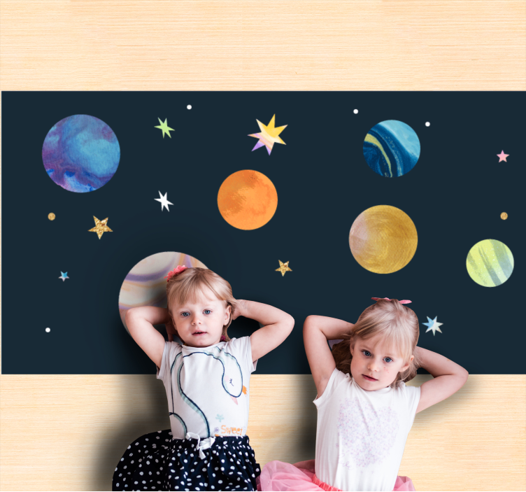 Cosmic Space rugs with stars - TenStickers
