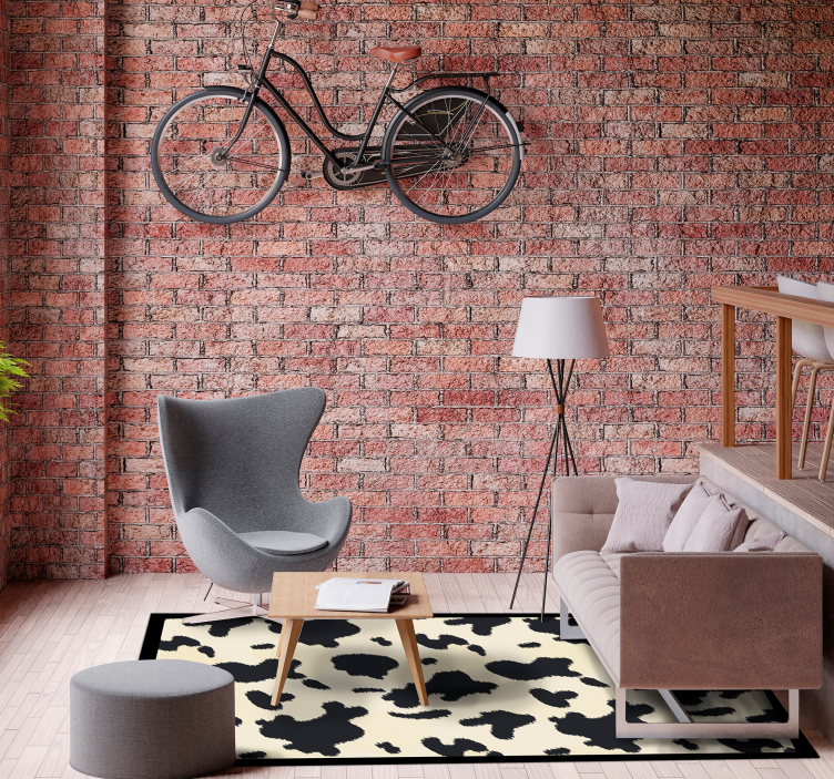 Cowhide Pattern animal print vinyl rug - TenStickers