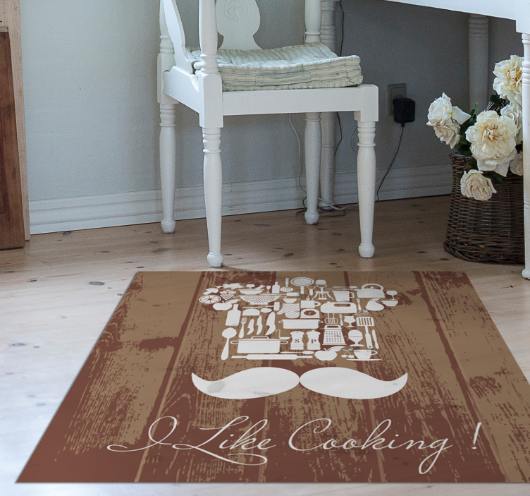 Culinary Enthusiasm Emblem custom rug - TenStickers