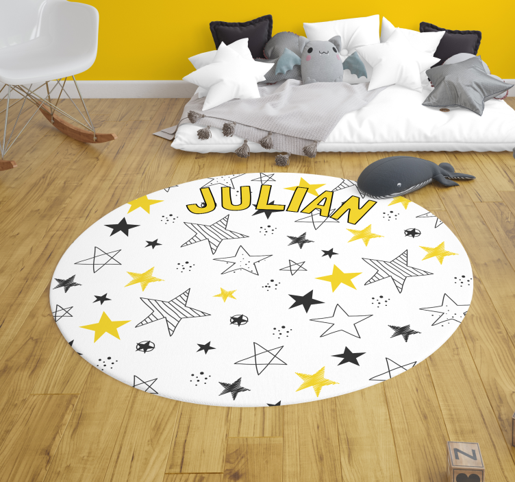 Custom Starry Theme custom vinyl rug - TenStickers