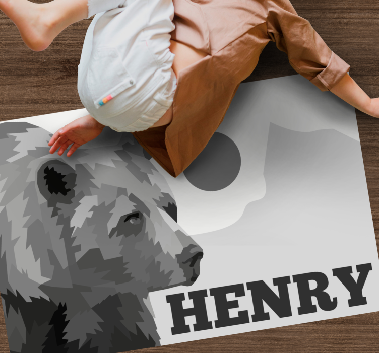 Customizable Bear custom vinyl rug - TenStickers