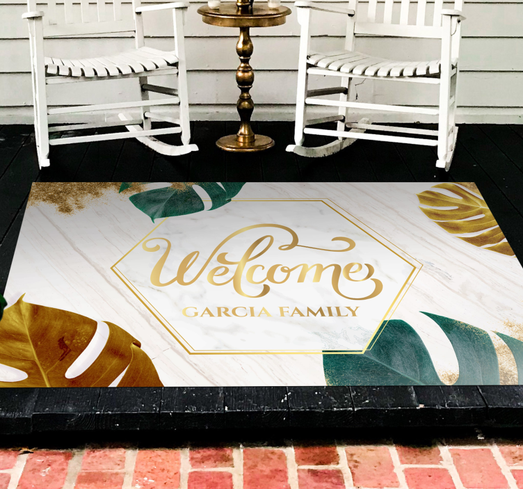 Customizable Entryway custom vinyl rug - TenStickers