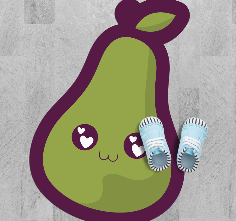 Cute Avocado Design nursery vinyl rug - TenStickers