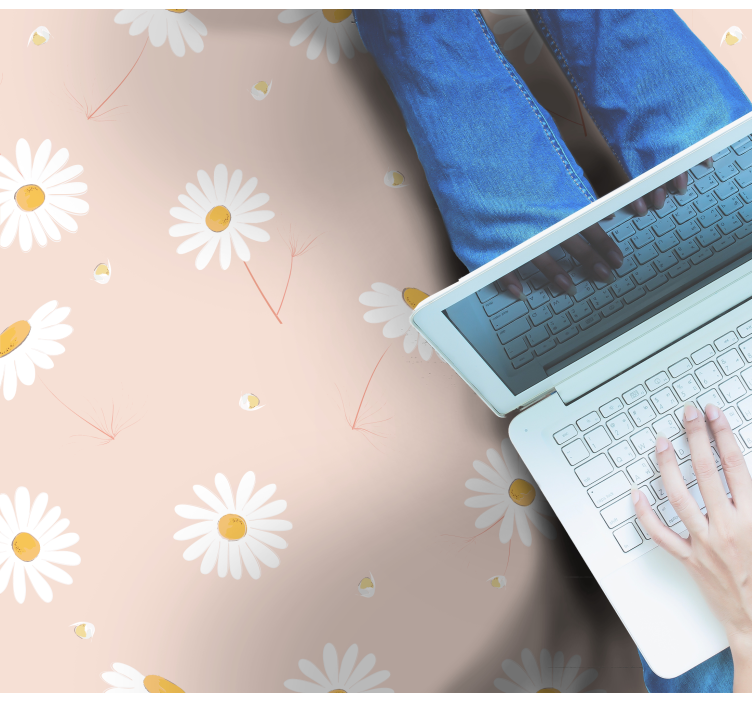 Daisy Flower Arrangement floral vinyl rug - TenStickers