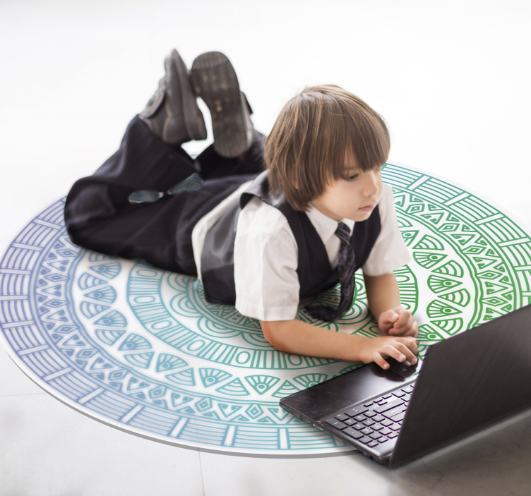 Gorgeous decorative round mandala vinyl rug - TenStickers