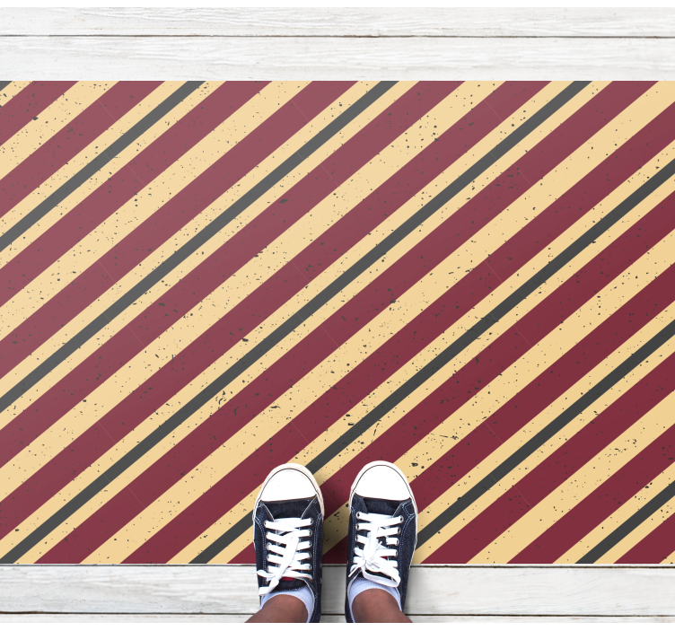 Diagonal abstract pattern striped vinyl rug - TenStickers