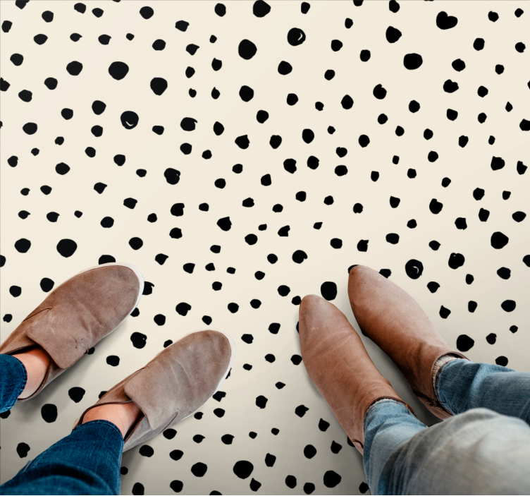 Dotted Pattern Style textured vinyl rug - TenStickers