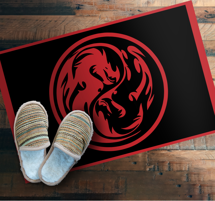 Dragon insignia animal vinyl rug - TenStickers