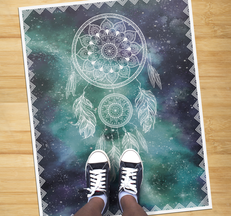 Dream Catcher Pattern mandala vinyl rug - TenStickers