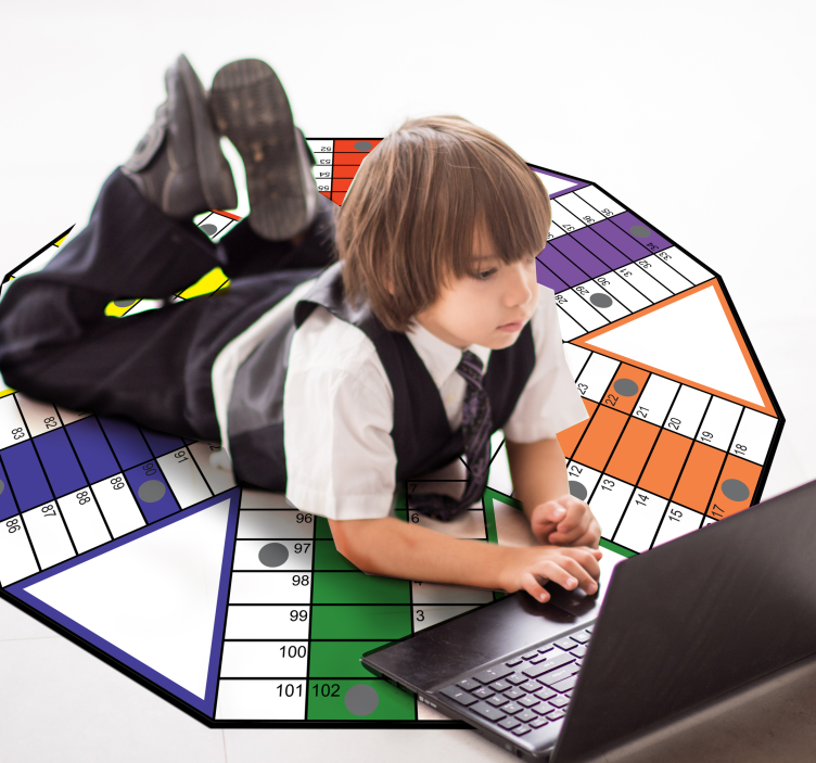 Educational Playboard game vinyl rug - TenStickers