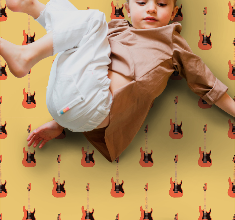 Electric Guitar Focal teen vinyl rug - TenStickers