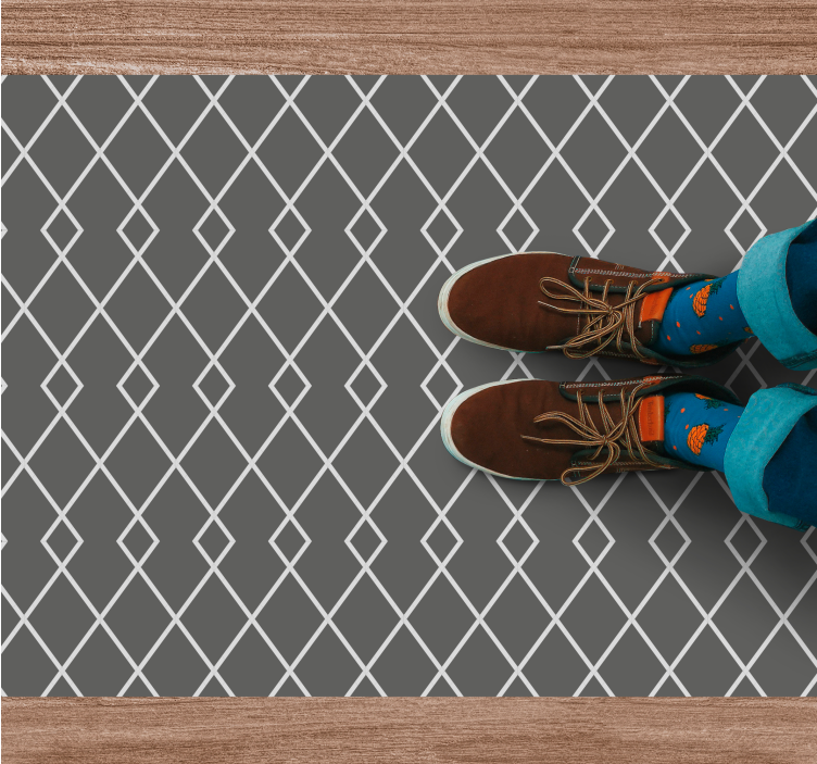 Elegant Diamond Arrangement geometric vinyl rug - TenStickers
