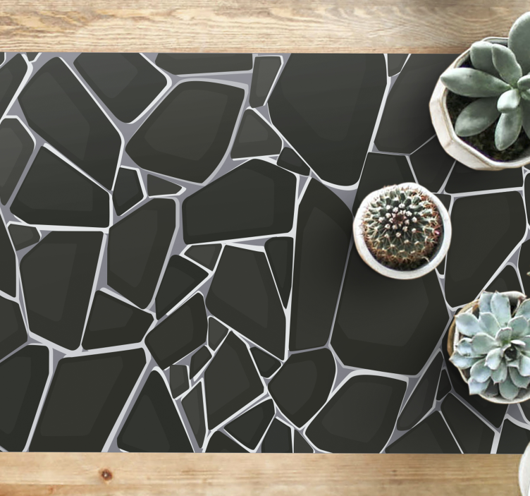 Elegant Pebble Pattern stone effect vinyl rug - TenStickers