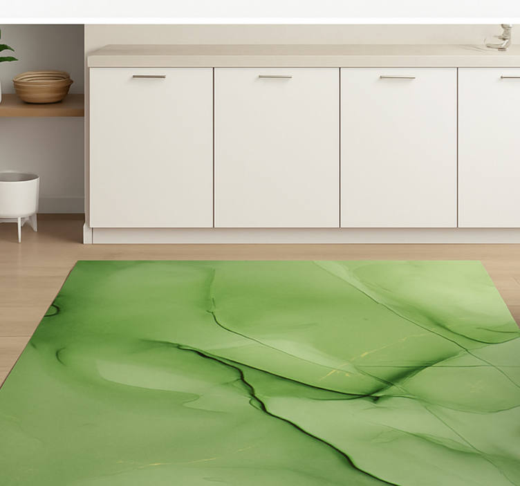 Emerald effect motif marble vinyl rug - TenStickers