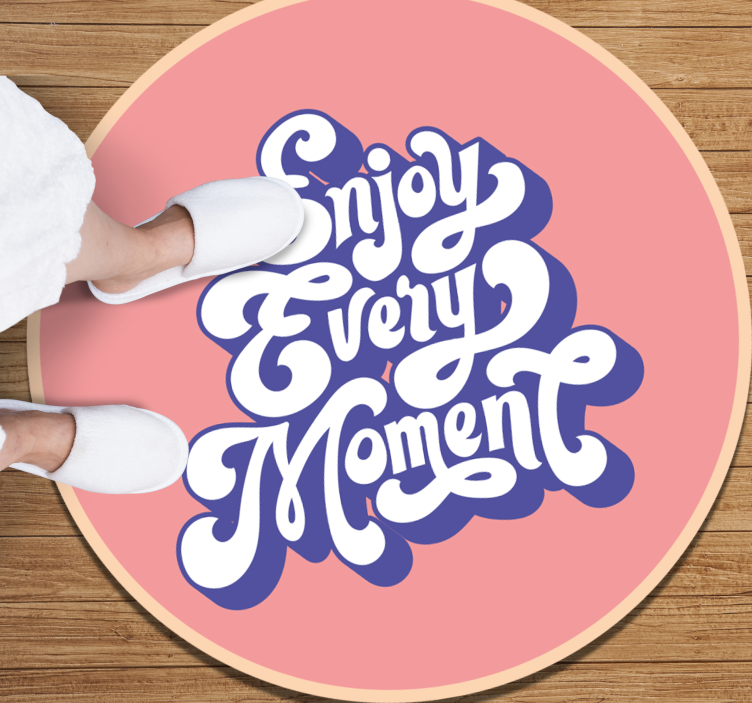 Enjoy every moment custom rug - TenStickers