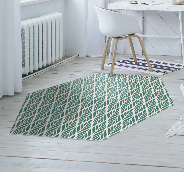 ethnic floral pattern vinyl bedroom rug - TenStickers