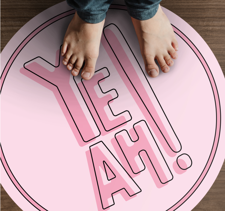 Expressive Text Motif custom rug - TenStickers