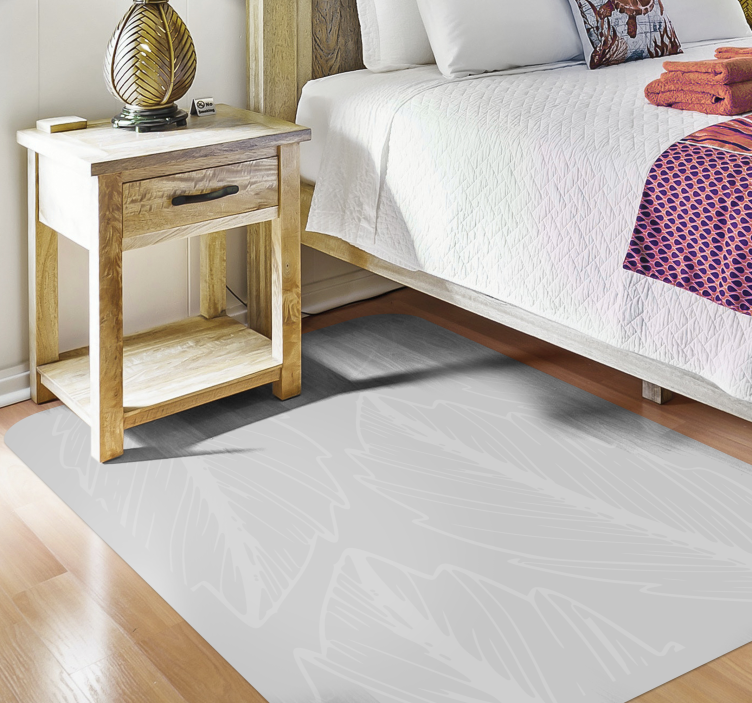 Feather Imprint Pattern nature vinyl rug - TenStickers