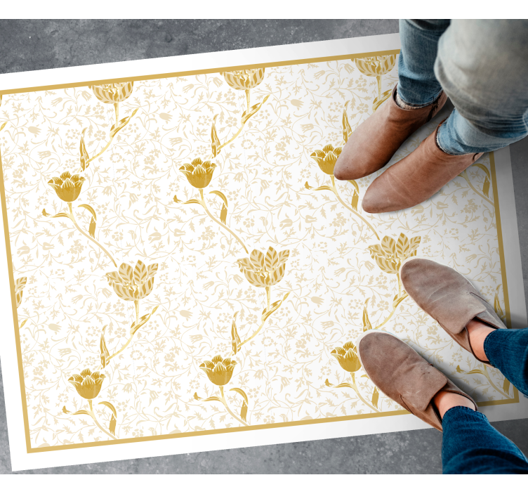 Floral Elegance flower rug - TenStickers