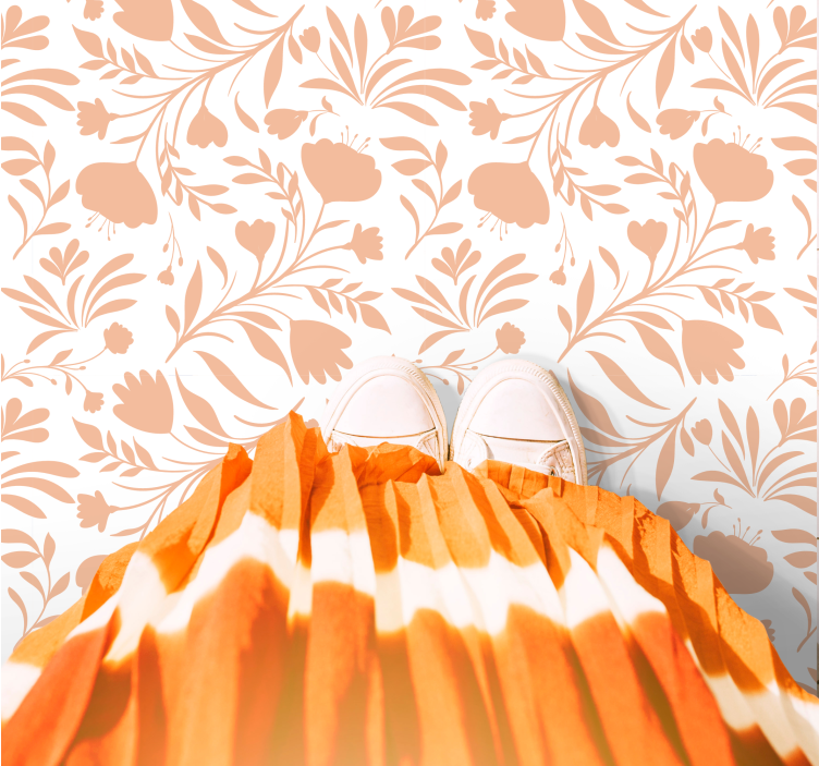 Floral Patterned flower rug - TenStickers