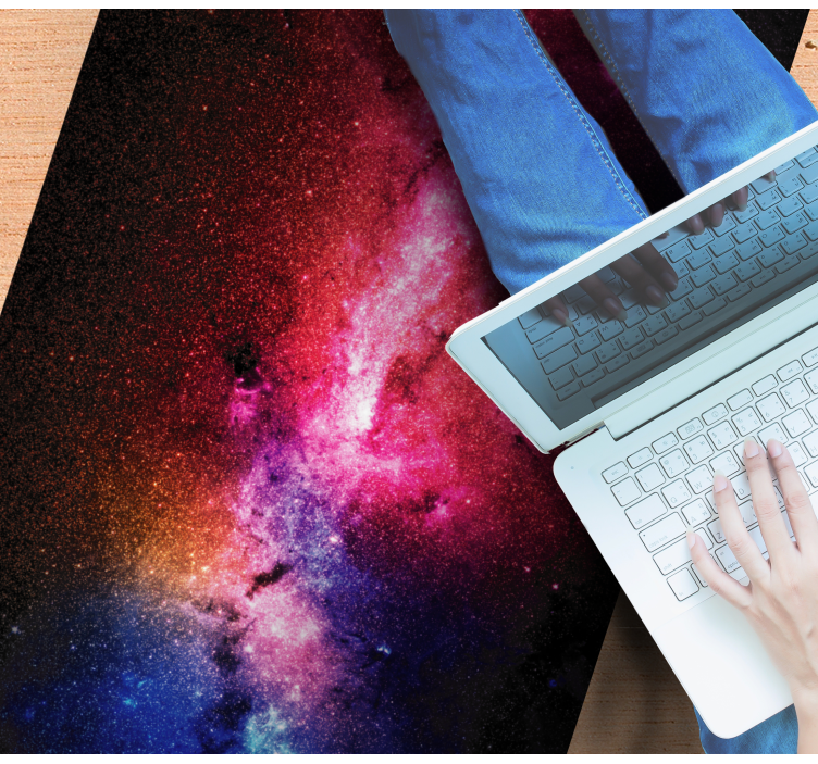 Galactic Color Burst star vinyl rug - TenStickers